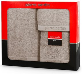 FROTÉ UTERÁK PIERRE CARDIN EVI SADA 30X50 CM, 50X90 CM, 70X140 CM TMAVOBÉŽOVÁ
