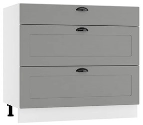 Kuchynská skrinka Adele D90PC S/3 šedá mat/biela