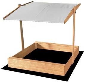 Detské pieskovisko so sivou strieškou 120 x 120 cm