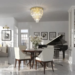 Brilagi - LED krištáľové stropné svietidlo MOZART 5xE14/40W/230V zlaté