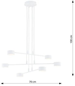 Luster na lanku MODUS 6xGX53/10W/230V biela