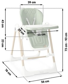 Detská stolička 3v1 Nukido Elite - zelená