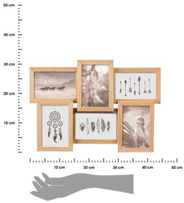 Fotorámik Nature na 6 kusov fotografií hnedý