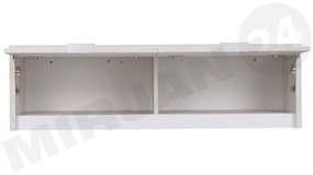 Nástenná skrinka Verdek SZWISZ VD14, Farby: dub monastery / dub monastery + čierny lesk, Osvetlenie: osvetlenie LED
