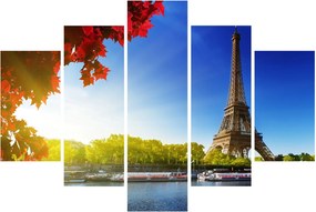 Obraz - jeseň v Paríži (150x105 cm)