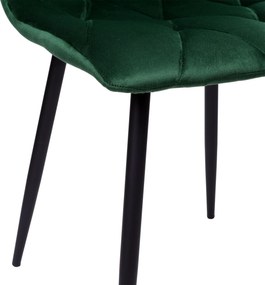 Zelená čalúnená stolička MADISON