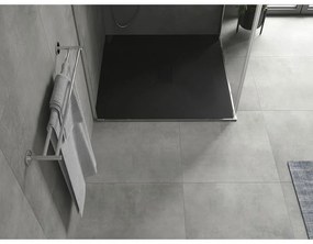 Mexen Hugo, štvorcová sprchová vanička SMC 100 x 100 cm, čierna, čierna krytka, 42701010-B
