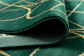 Koberec EMERALD exkluzívny 1010 glamour, styl kruhy fľaľkovo zelený / zlatý