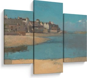 Obraz - Odilon Redon, Village by the Sea in Brittany, reprodukcia (90x60 cm)