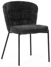 Súprava jedálenských stoličiek Bouclé CT-W1077GREY2, 4 ks