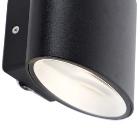Moderná vonkajšia nástenná lampa čierna vrátane LED IP44 - Ovum