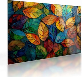 Sklenený obraz - Mozaika z listov (70x50 cm)