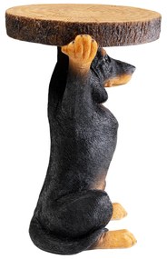 Bassotto Animal príručný stolík hnedo-čierny Ø32 cm