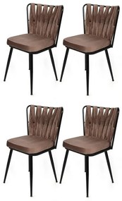 Súprava jedálenských stoličiek Kusakli Light Brown, 4 ks, 4 ks