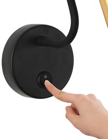 Brilagi - LED Flexibilná nástenná lampa MAYA LED/3W/230V 4000K čierna/zlatá