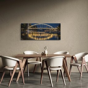 Obraz mosta s fontánou (120x50 cm)