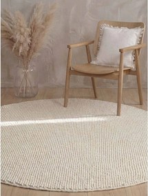 Krémový ručne tkaný vlnený okrúhly koberec ø 200 cm Richmond Diana – Ted Baker