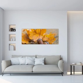 Obraz - Jesenné žalude (120x50 cm)