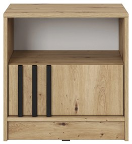 PIA Nočný stolík Nelly S51 - dub artisan / čierna