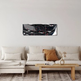 Obraz - Abstrakcia zemegule (s hodinami) (90x30 cm)