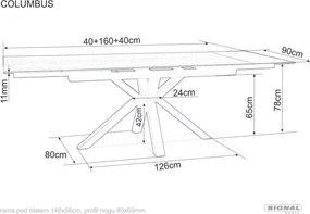 SI Keramický stôl Columbus