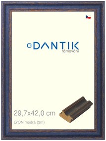 DANTIK rám na obraz 29,7x42 | LYON modrá (Plexi Čiré)