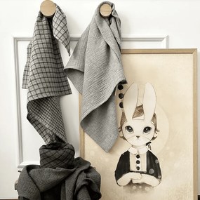 Mušelínová plienka z organickej bavlny grafit 70×70 cm