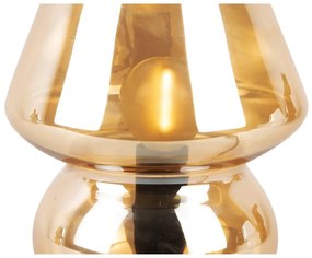 Svetlohnedá sklenená stolová lampa Leitmotiv Glass, výška 18 cm