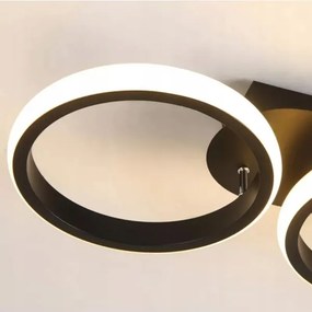 Stmievateľné LED stropné svietidlo 30 W / 230 V, 3000–6500 K, čierne, Wi‑Fi (Tuya) + diaľkový ovládač