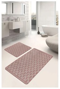 Hnedé zamatové kúpeľňové predložky v súprave 2 ks 60x100 cm – Mila Home