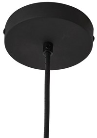 Vonkajšie závesné svietidlo čierne s béžovým lanovým tienidlom IP44 - Cava Jayla