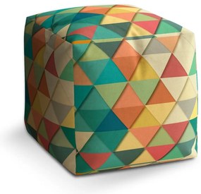 Taburet Cube trojuholníky, farebná