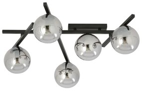 Stropné svietidlo SMART 5xE14/10W/230V čierna/šedá