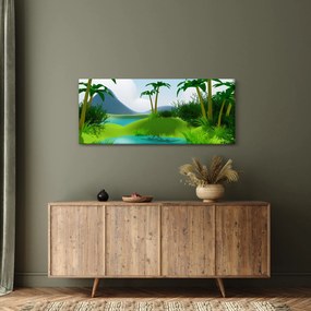 Obraz - Jazerá v jungli (120x50 cm)