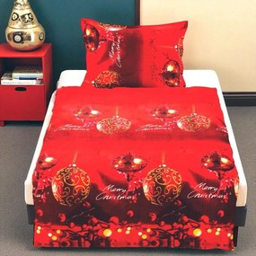 Jemné mikroplyš obliečky Homa LEVINA RED CHRISTMAS 140x200 cm