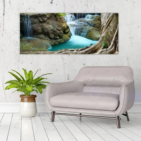 Obraz - Rieka s vodopádmi (120x50 cm)