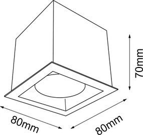 Brosline 1079 - Bodové svietidlo CAGE 1xGU10/10W/230V biela
