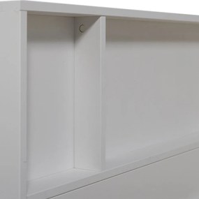 Biela jednolôžková posteľ z borovicového dreva bez roštu 90x200 cm Carter – WOOOD