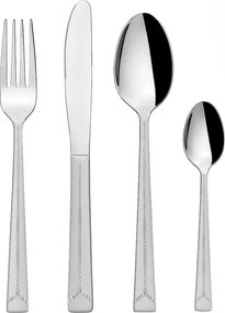 Antikoro príbor 24 ks v striebornej farbe Bright – Orion