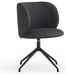 Čierne čalúnené jedálenské kreslo Mogi – Teulat