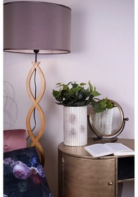 Hnedá rustikálna stojaca lampa drevo