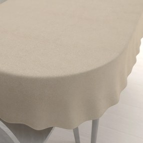 Biante Oválny obrus/imitácia brúsenej kože Alcantara ALC-007 Krémovo béžový 120x200 cm