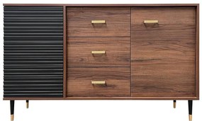 Komoda K1 148 Tmavý Orech /Čierna