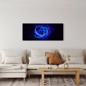 Obraz modrého abstraktného klbka (120x50 cm)