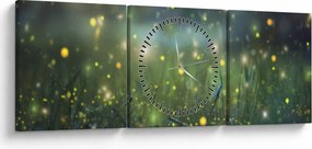 Obraz - Čarovná noc (s hodinami) (90x30 cm)