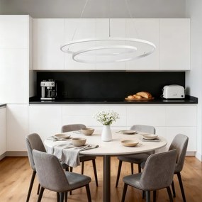 Brilagi-LED Stmievateľný luster na lanku TWISTER LED/105W/230V pr. 100 cm biela+DO