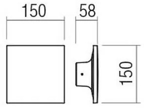Redo 90371 - LED vonkajšie nástenné svietidlo AURA LED/8W/230V 3000K IP65 antracit