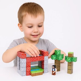 MULTISTORE Magnetická stavebnica pre deti 100 kusov kociek