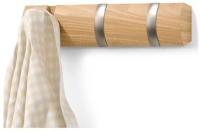 Nástenný vešiak z topoľového dreva v prírodnej farbe Flip – Umbra