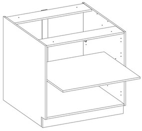 Dolná kuchynská skrinka 80 D 2F BB Velaga (sivá matná + dub lancelot). Vlastná spoľahlivá doprava až k Vám domov. 1015857